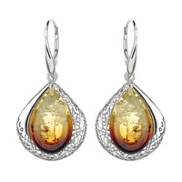Orecchini in argento con Ambra Sunrise Baltica
