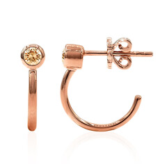 Orecchini in oro con Diamante Rose de France SI1 di Argyle