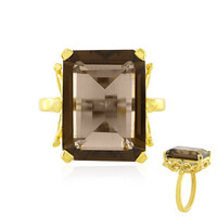 Anello in argento con Quarzo Fumè