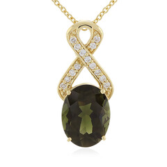 Collana in oro con Tormalina Neon della Nigeria (AMAYANI)