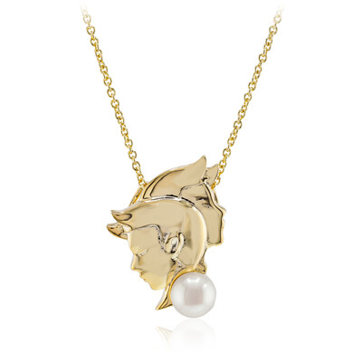 Collana in argento con Perla d'Acqua Dolce Bianca