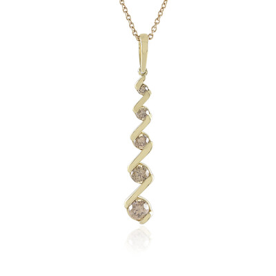 Collana in oro con Diamante Champagne I2