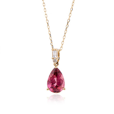Collana in oro con Tormalina Neon del Congo (CIRARI)