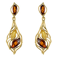 Orecchini in argento con Ambra Baltica