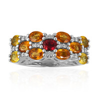 Anello in argento con Zaffiro Fancy