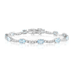 Bracciale in argento con Topazio Blu Cielo