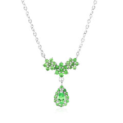 Collana in argento con Tsavorite