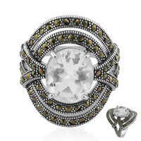 Anello in argento con Topazio Bianco