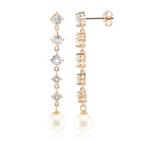Orecchini in argento con Perla d'Acqua Dolce Bianca