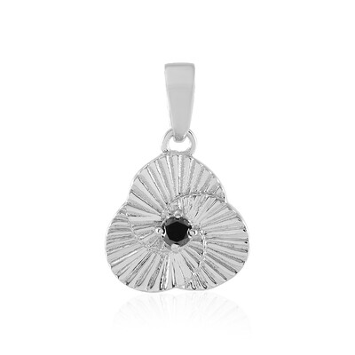 Ciondolo in argento con Diamante Nero