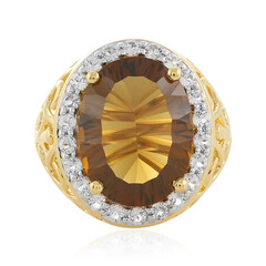 Anello in argento con Quarzo Champagne