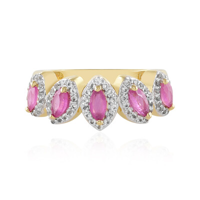 Anello in argento con Rubino