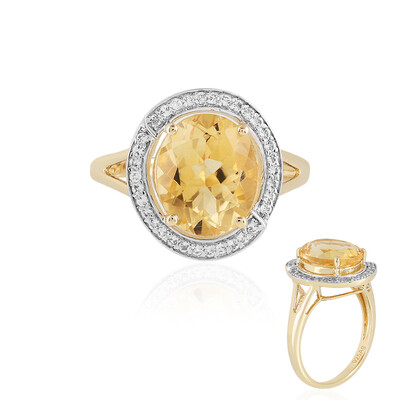 Anello in argento con Citrino