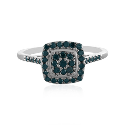 Anello in argento con Diamante Blu I3