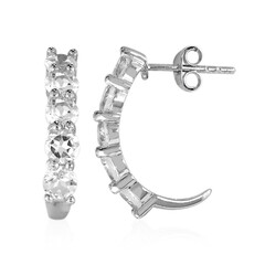 Orecchini in argento con Topazio Bianco