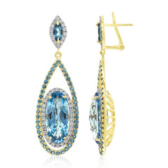Orecchini in oro con Topazio Blu Londra (AMAYANI)