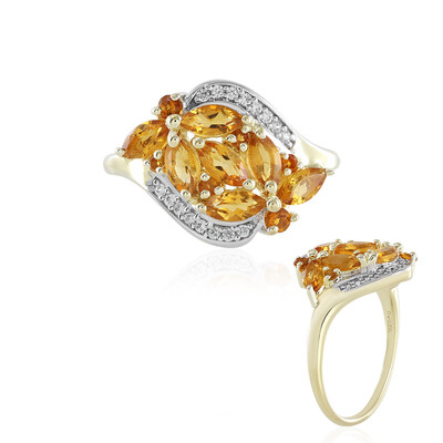 Anello in argento con Citrino