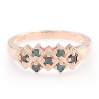 Anello da uomo placcato in oro con Diamante Fancy