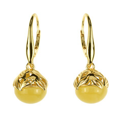 Orecchini in argento con Ambra Baltica