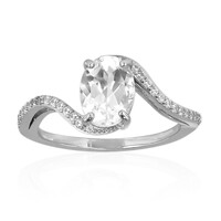 Anello in argento con Topazio Bianco