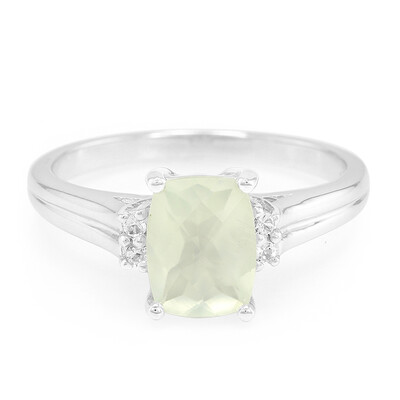Anello in argento con Prehnite