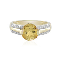 Anello in oro con Berillo Dorato