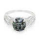 Anello in argento con Ossidiana Fiocco di Neve