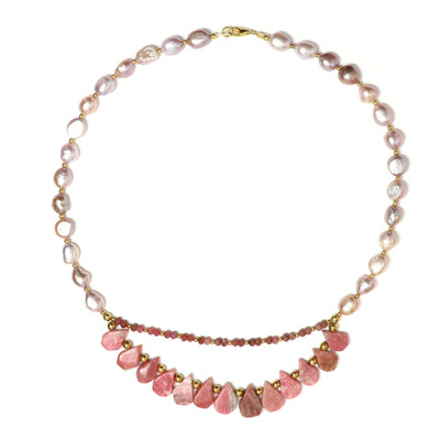 Collana in argento con Rodocrosite