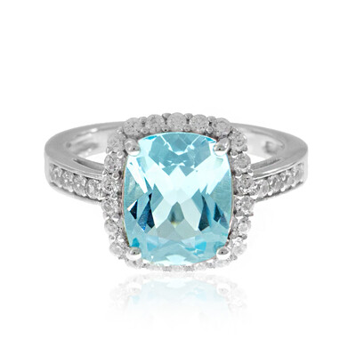 Anello in argento con Topazio Blu Cielo