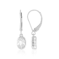 Orecchini in argento con Topazio Bianco