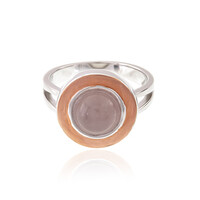 Anello in argento con Quarzo Rosa