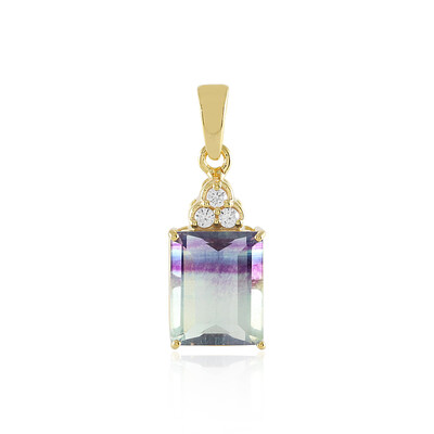 Ciondolo in argento con Fluorite Bicolore