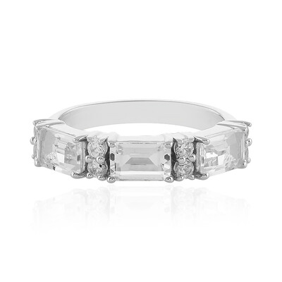 Anello in argento con Quarzo Bianco