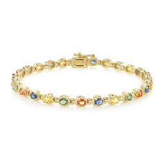 Bracciale in argento con Zaffiro Verde