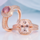 Anello in oro con Morganite (Annette)