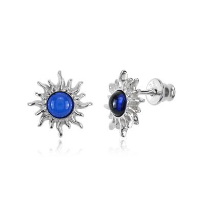 Orecchini in argento con Ambra Blu Colombiana (dagen)