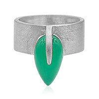 Anello in argento con Onice Verde