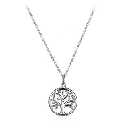 Collana in argento con Diamante I3 (I)