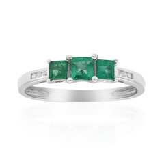 Anello in oro con Smeraldo Zambia AAA