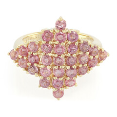 Anello in oro con Zaffiro Padparadscha (non riscaldato) (AMAYANI)