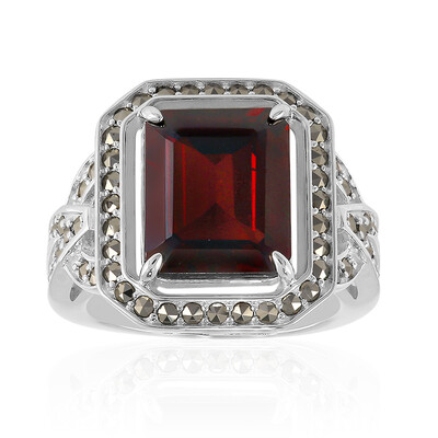 Anello in argento con Granato Mozambico (Annette classic)
