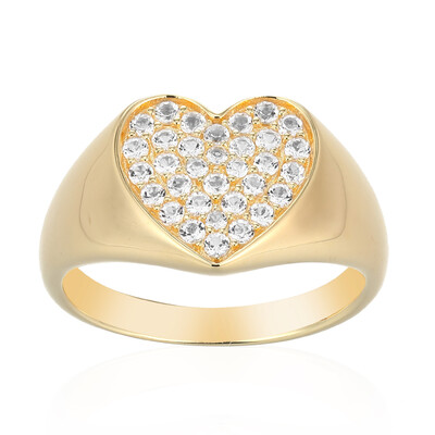 Anello in argento con Topazio Bianco (M de Luca)