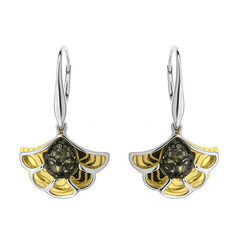 Orecchini in argento con Ambra Baltica