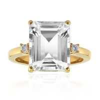Anello in argento con Topazio Bianco