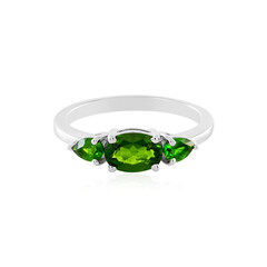 Anello in argento con Diopside Russo
