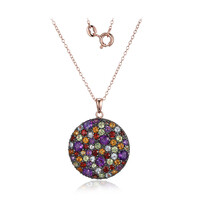 Collana in argento con Granato Mozambico