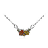Collana in argento con Zaffiro Fancy