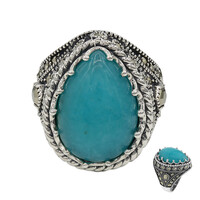 Anello in argento con Amazzonite (Annette classic)