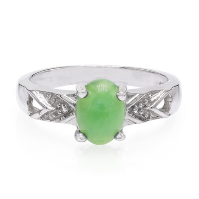 Anello in argento con Crisoprasio Imperiale