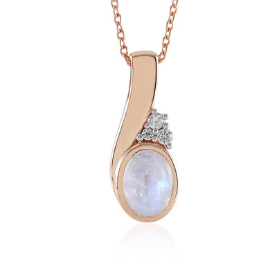 Collana in argento con Pietra di Luna Blu (KM by Juwelo)